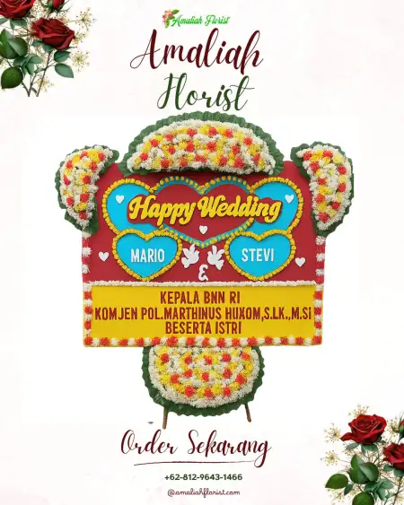Papan Bunga Pernikahan Sidobogem